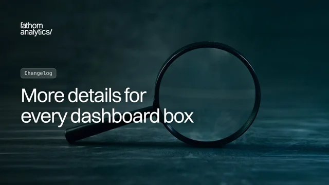 More details for every dashboard box