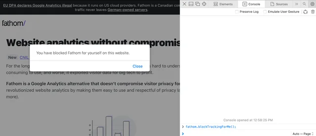 Disable your visits via console