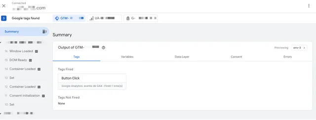 gtm summary tab