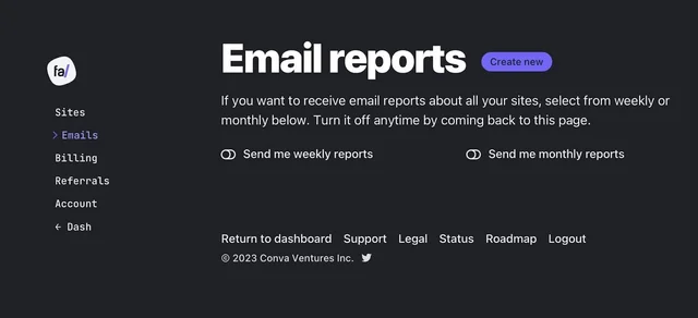 email reports with traffic data