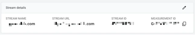 google tag manager stream details