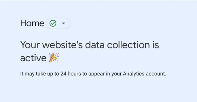 ga4 data collection active notification
