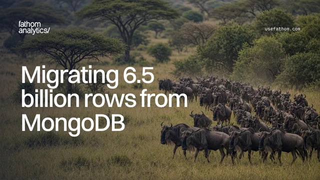 Migrating 6.5 billion rows from MongoDB