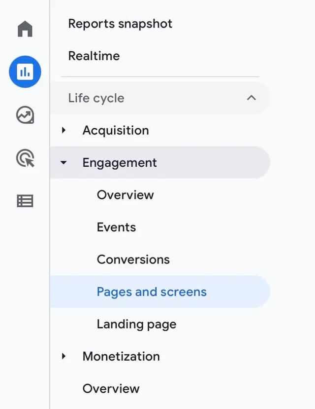 go to pages and screens