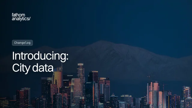 Introducing: City data