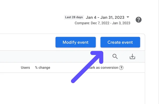configure GA4 event