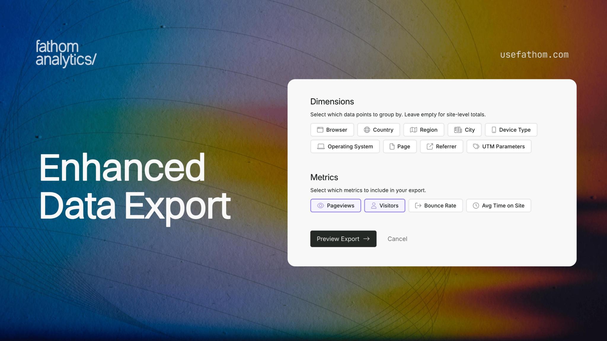 Enhanced Data Export