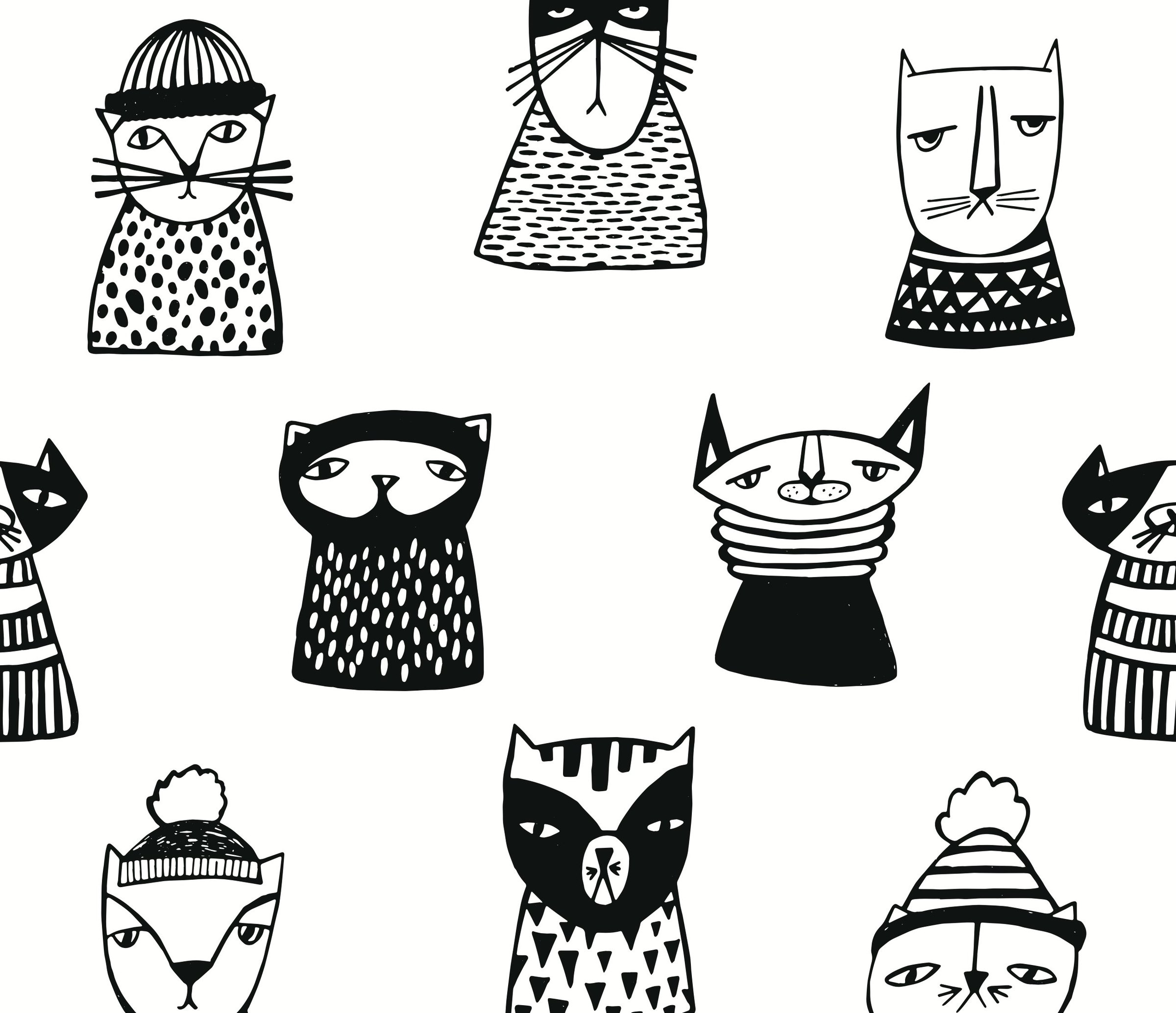 Fathoms previous cat drawings